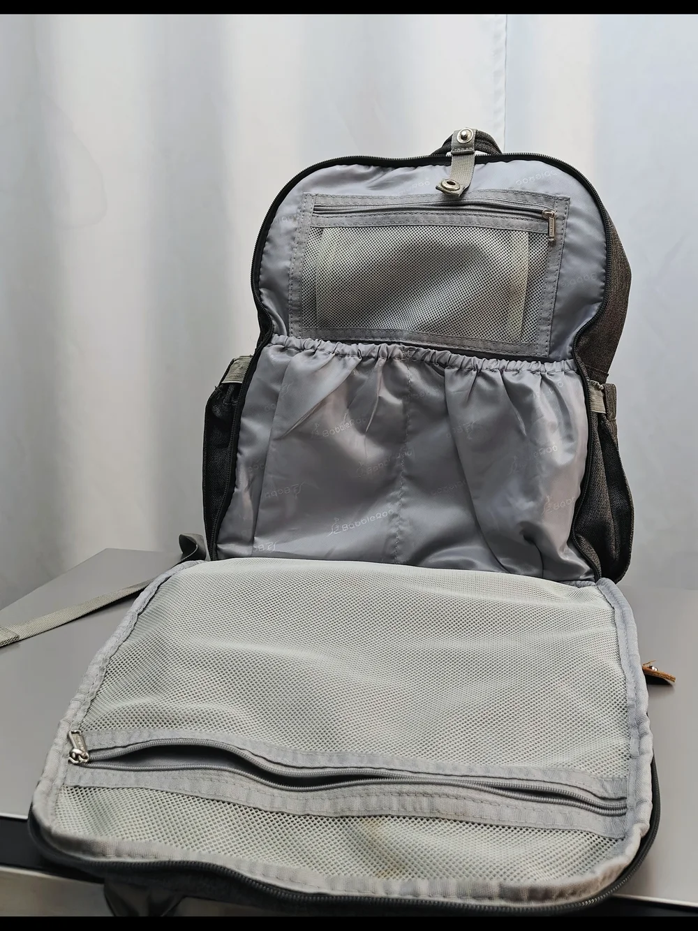 Babbleroo Dark Gray Baby/Diaper Backpack